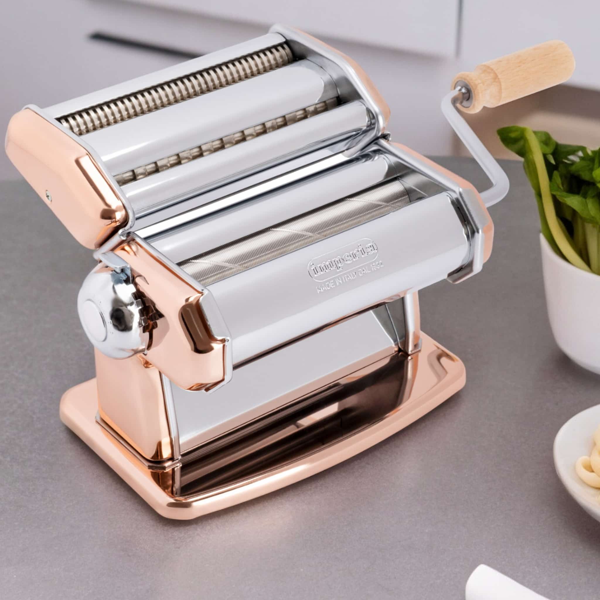 Picture of Imperia Copper Gourmet Pasta Maker with Textured Rollers | Buy online ...