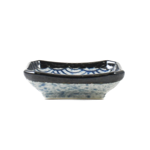 Blue Wave Soy Sauce Dish, 8.8cm