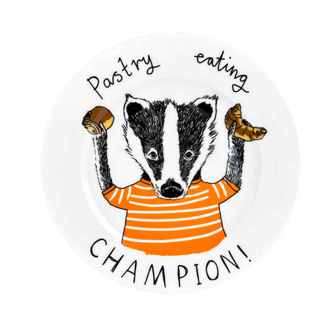 Jimbob Art Pastry Eating Champion Side Plate, 20cm