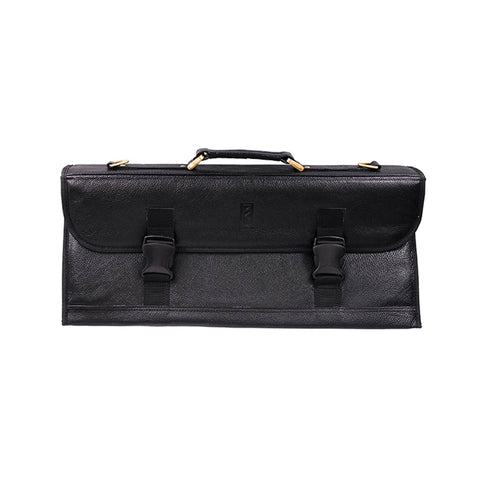 Black Buffalo Leather Knife Bag, 11 Slots