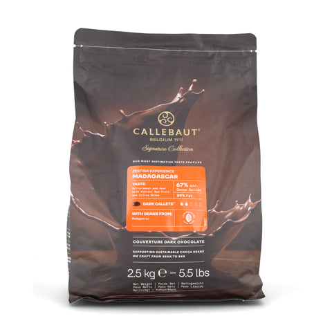 Callebaut Origin Madagascar 67.4% Dark Chocolate Chips, 2.5kg