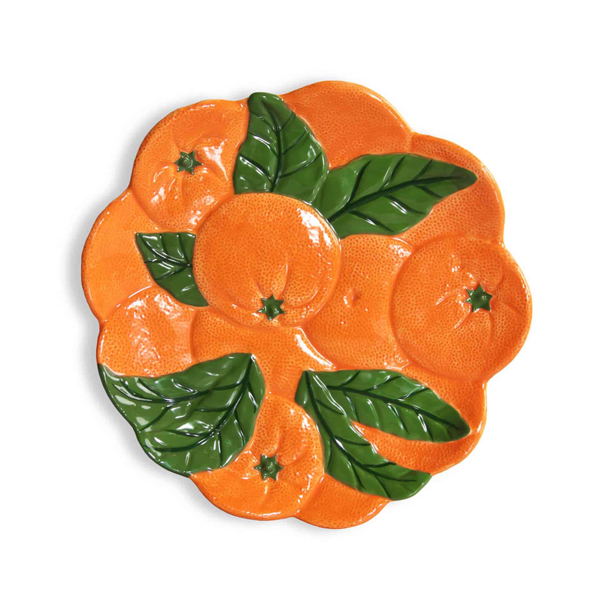 Orange Ceramic Plate, 23.5cm