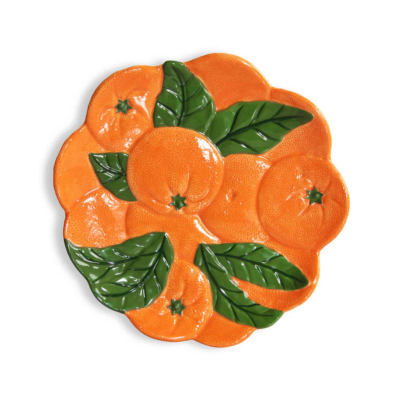 Orange Ceramic Plate, 23.5cm