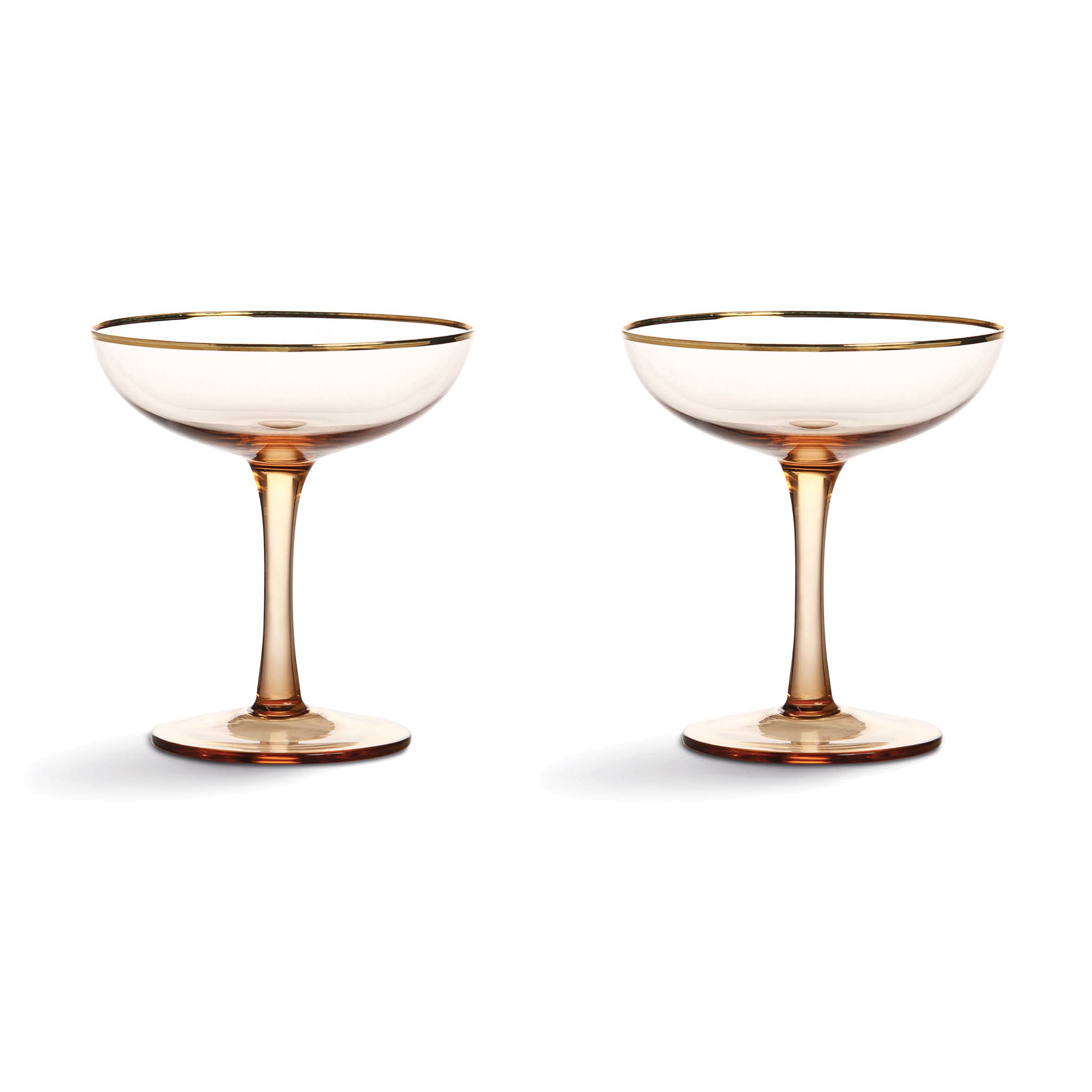 Set of 2 Rose Coupe Glasses