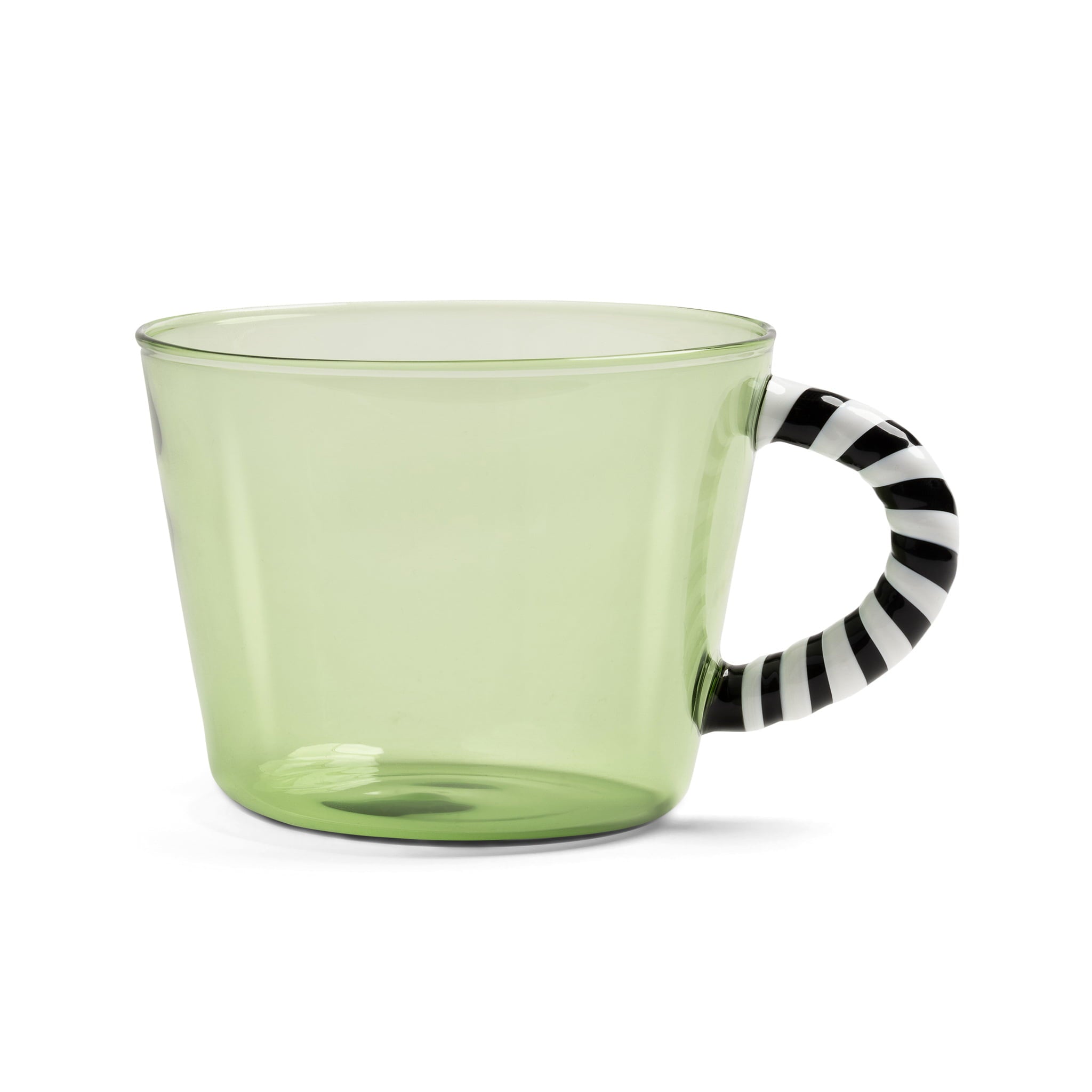 Set of 2 Green Glass Tea Cups, 300ml