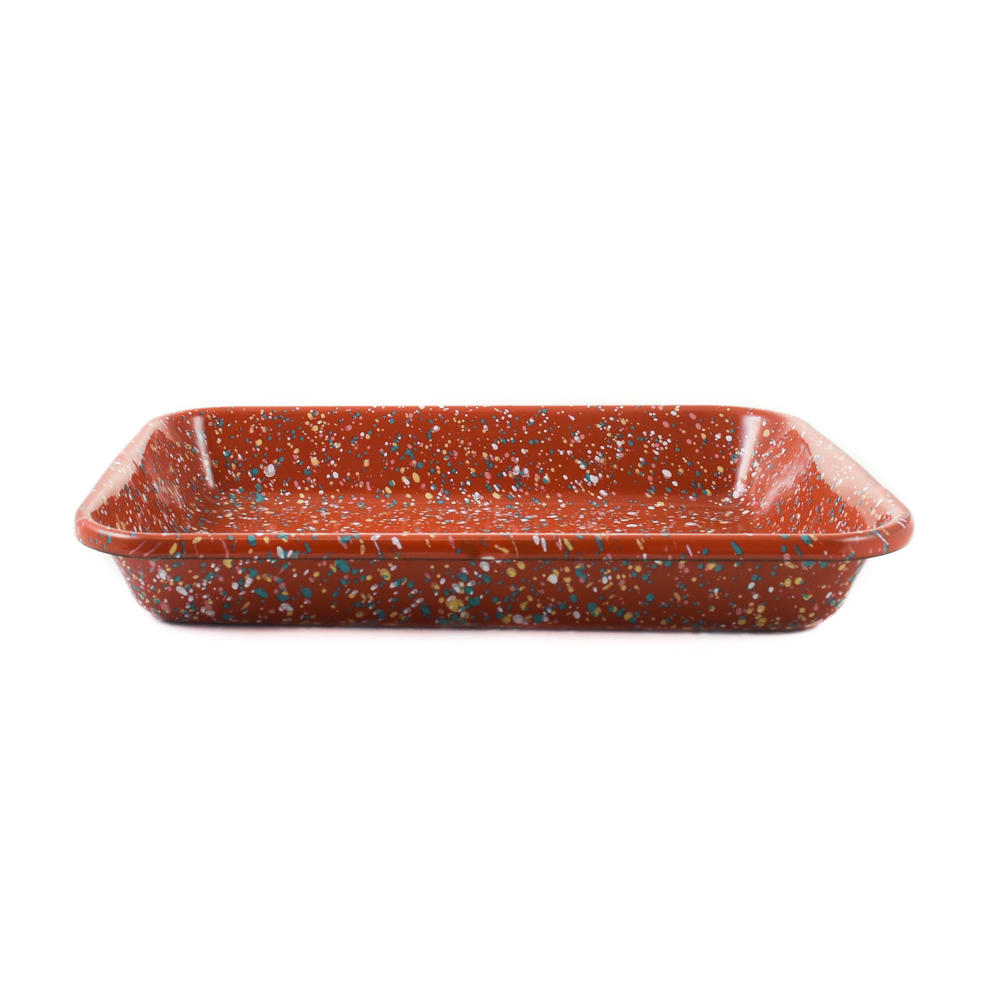 Kapka x Sous Chef Rust Splatter Enamel Roasting & Serving Dish, 26cm