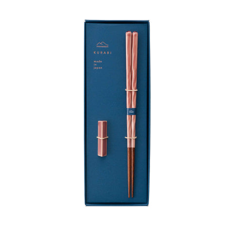 Lancewood Pink Japanese Luxury Chopstick Gift Set, 23cm