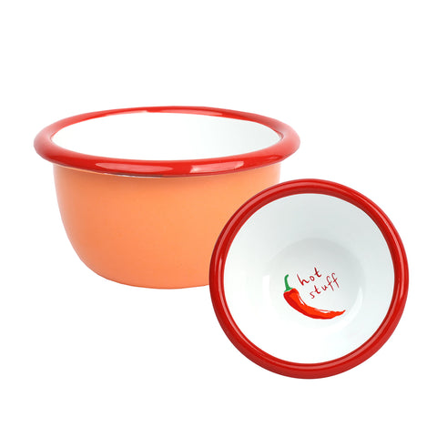 Chilli Enamel Small Bowl, 10cm