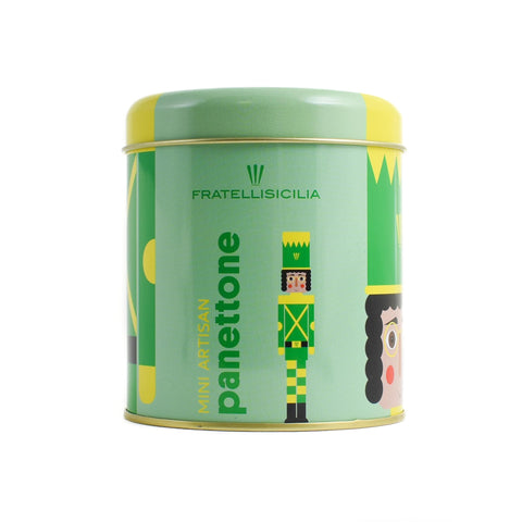 Fratelli Sicilia Pistachio Mini Panettone in Nutcracker Tin, 100g