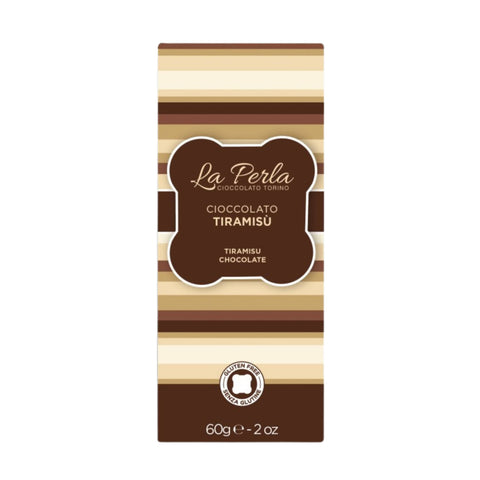 La Perla di Torino Tiramisu Chocolate Bar, 60g