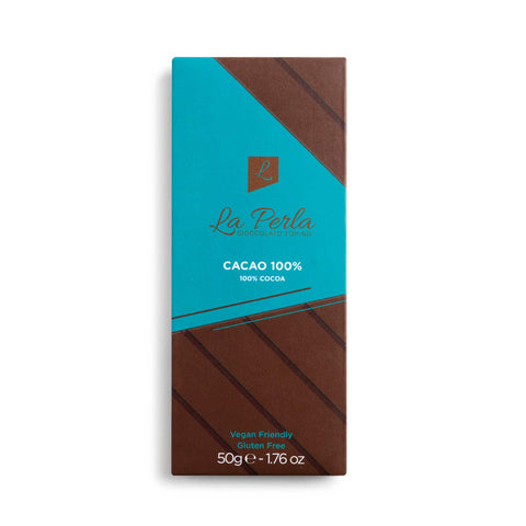 La Perla di Torino 100% Cocoa Chocolate Bar, 50g