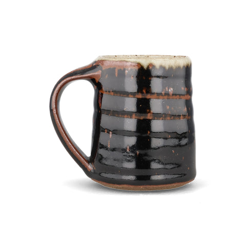 Leach Pottery Tenmoku Black Stoneware Small Mug, 200ml