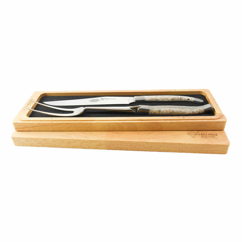 Laguiole en Aubrac Oyster Shell Handle Carving Set