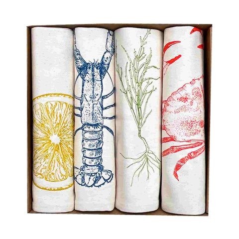 Lottie Day Set of 4 Seafood Napkins