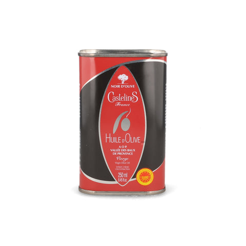 Moulin Castelas AOP Vallee des Baux Virgin Black Olive Oil in Tin, 250ml