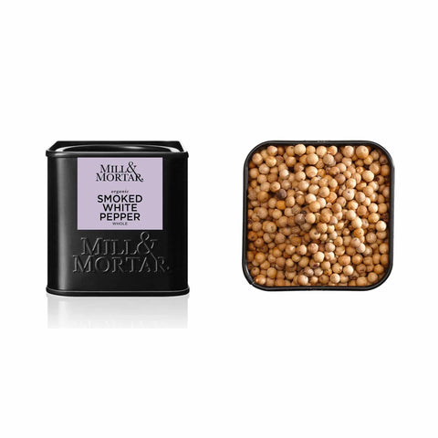Mill & Mortar Organic Smoked White Pepper, 50g