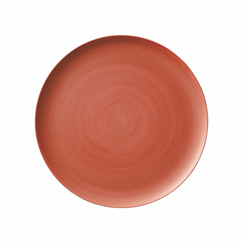 Japanese Motoi Matte Red Porcelain Dinner Plate, 23.5cm