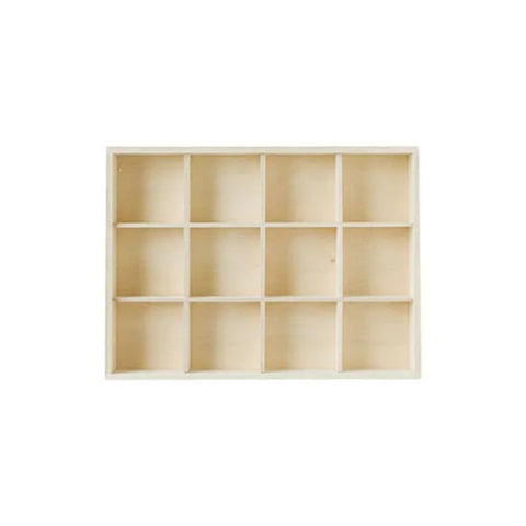 12 Compartment Wooden Japanese Chopstick Rest Collection Box