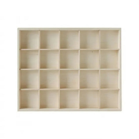 24 Compartment Wooden Japanese Chopstick Rest Collection Box