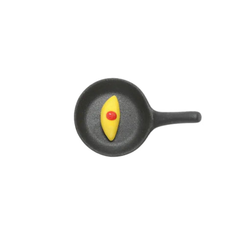 Frying Pan with Omelet Japanese Ceramic Chopstick Rest