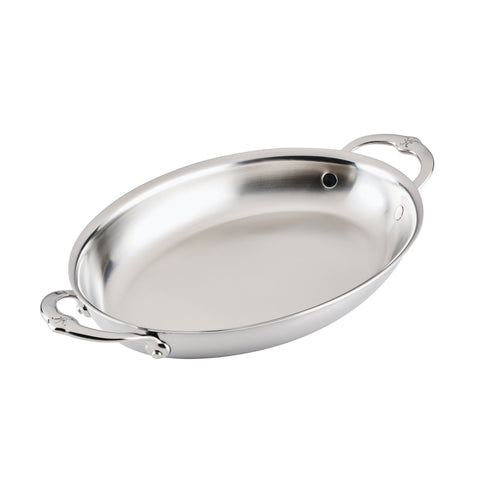 Hestan Provisions Oval Stainless Steel Oven Dish, 30x21cm