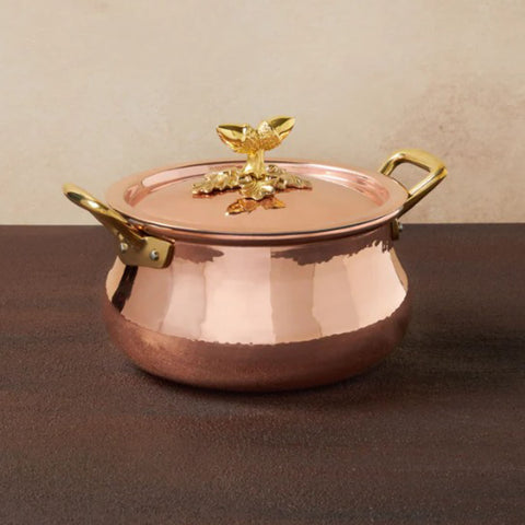 Ruffoni Historia Décor Hammered Copper Belly Pot, 18cm/3L