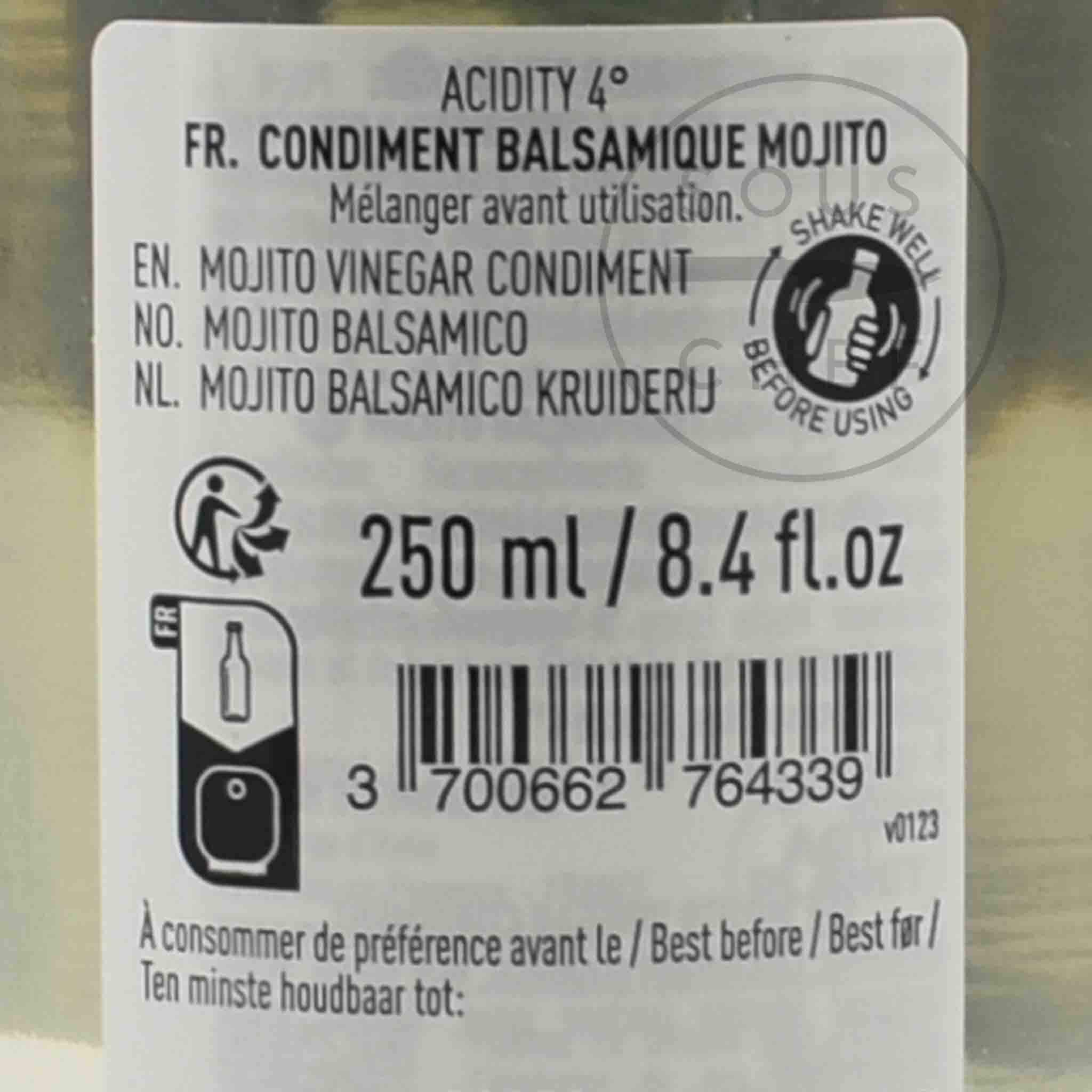 Maison Bremond Mojito Vinegar Condiment, 250ml