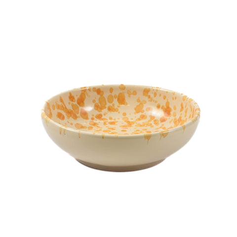 Puglia Dark Yellow Splatter Bowl, 19cm