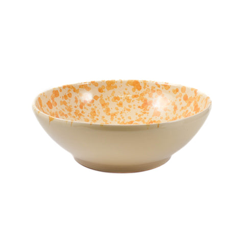 Puglia Dark Yellow Splatter Large Salad Bowl, 28cm