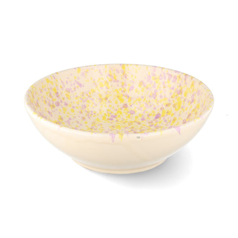 Puglia Lilac and Yellow Splatter Large Salad Bowl, 28cm