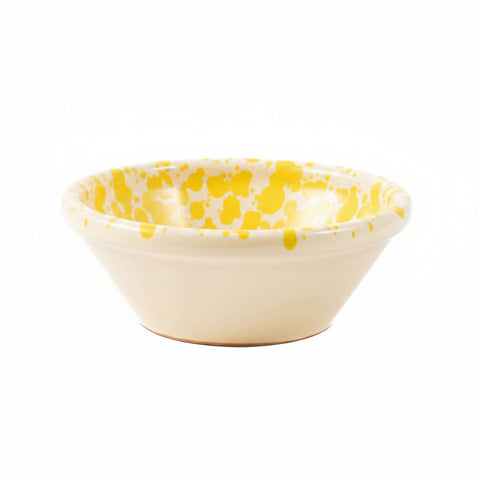 Puglia Bright Yellow Splatter Bowl, 12cm