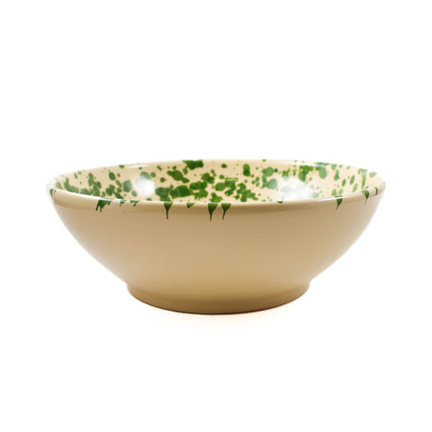 Puglia Green Splatter Large Salad Bowl, 28cm
