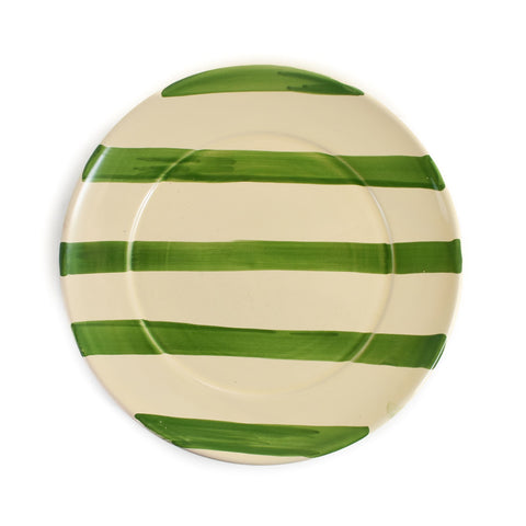 Puglia Green Stripe Dinner Plate, 27cm