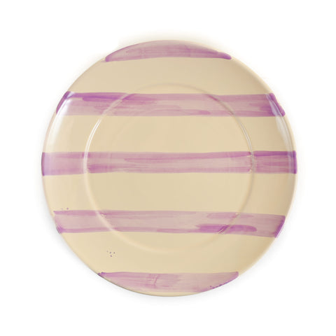 Puglia Lilac Stripe Dinner Plate, 27cm