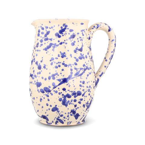 Puglia Blue Splatter Pitcher, 1 Litre