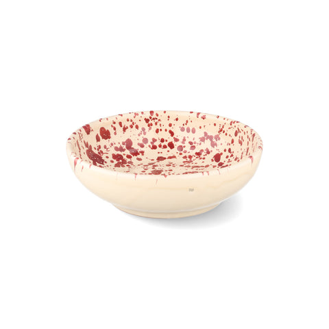 Puglia Burgundy Splatter Bowl, 19cm