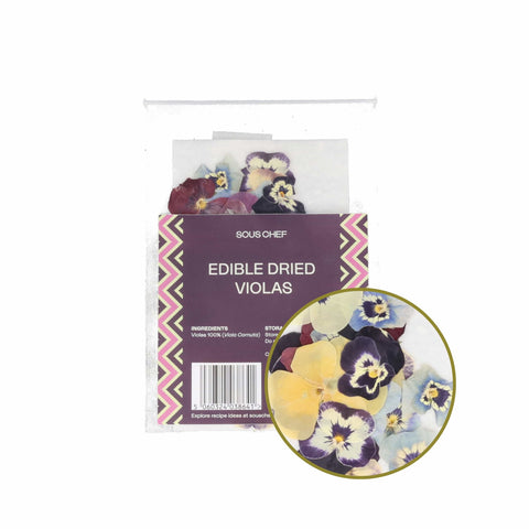Edible Dried & Pressed Violas, 25 pieces