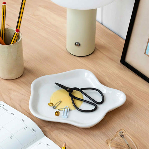 Ceramic Fried Egg Trinket Dish