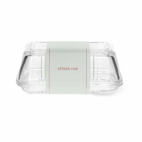 Clear Glass Butter Dish