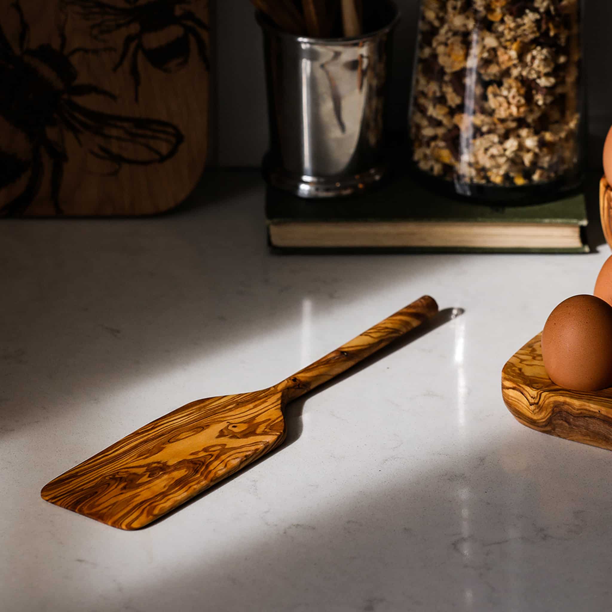 Olive Wood Long Spatula, 30cm | Buy online UK – Sous Chef UK