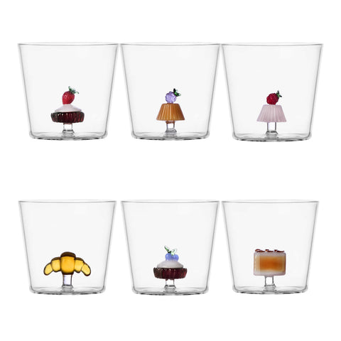 Ichendorf Milano Glass Set of 6 Pastry Tumblers, 300ml