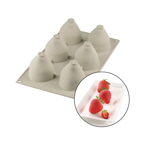 Silikomart Silicone Strawberry Dessert Mould, 95ml