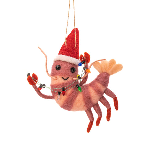 Felt Party Prawn Tree Decoration