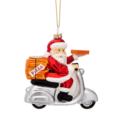 Pizza Delivery Santa Bauble Tree Decoration