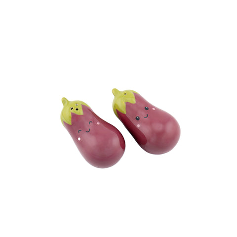 Aubergine Ceramic Salt & Pepper Shakers