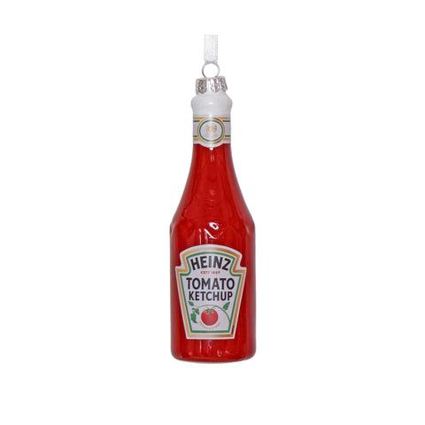Heinz Tomato Ketchup Bottle Glass Bauble Tree Decoration, 13cm
