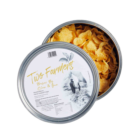Two Farmers Hereford Hop Cheese & Onion Potato Crisps in Sharing Tin, 500g