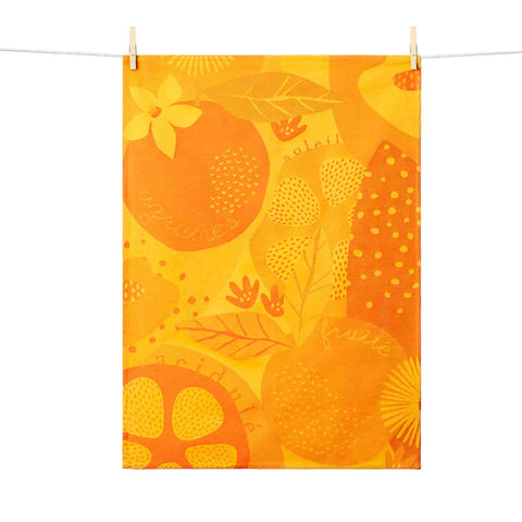 Tissage Moutet Lemon French Jacquard Tea Towel