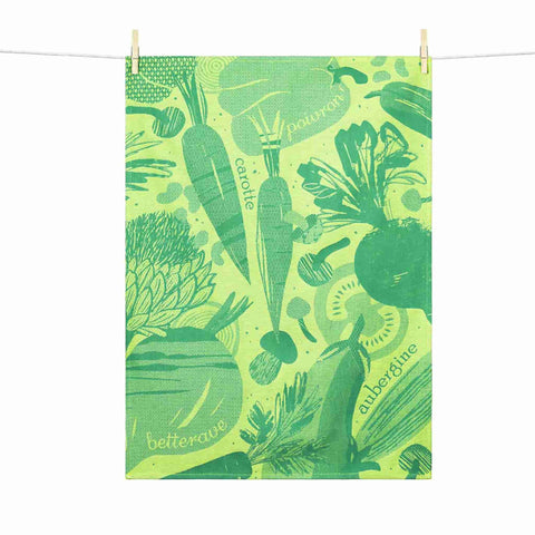 Tissage Moutet Vegetables French Jacquard Tea Towel