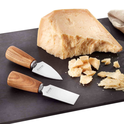 Triangle Set of 2 Parmesan Knives with Ash Wood Handles